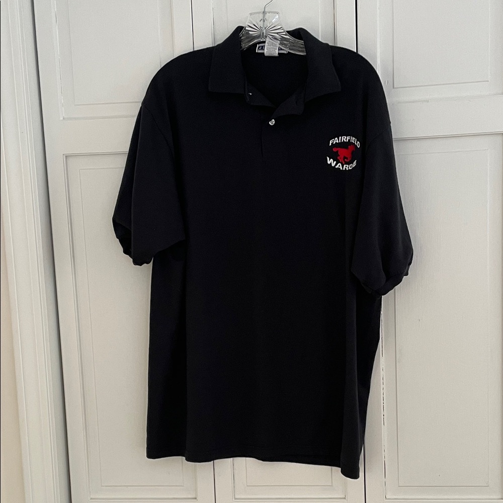Jerzees Black Men's Polo Shirt with Fairfield Warde Logo